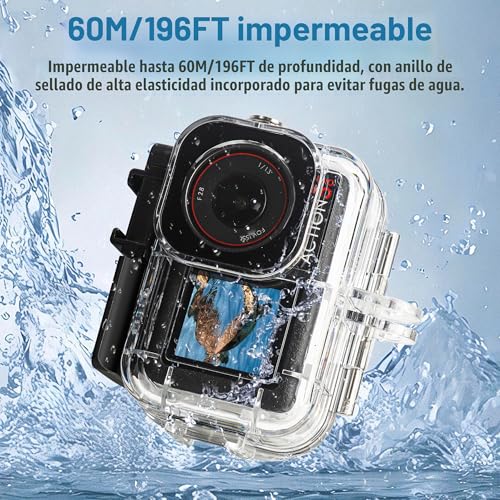 Evita pérdidas de dji osmo action 5 pro carcasa impermeable 50m con filtros fitstill 3
