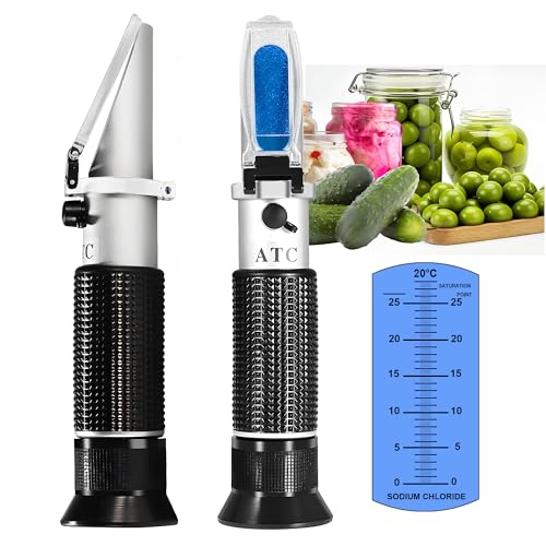 Sodium Chloride Refractometer,V·RESOURCING 0~28% Salt Analyzer Te...
