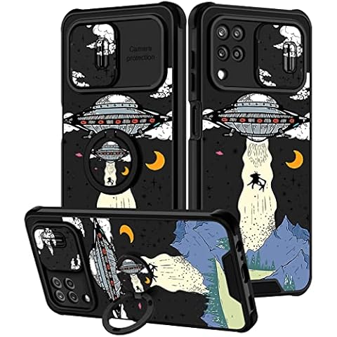Goocrux Galaxy A12 Cute UFO Case Cover