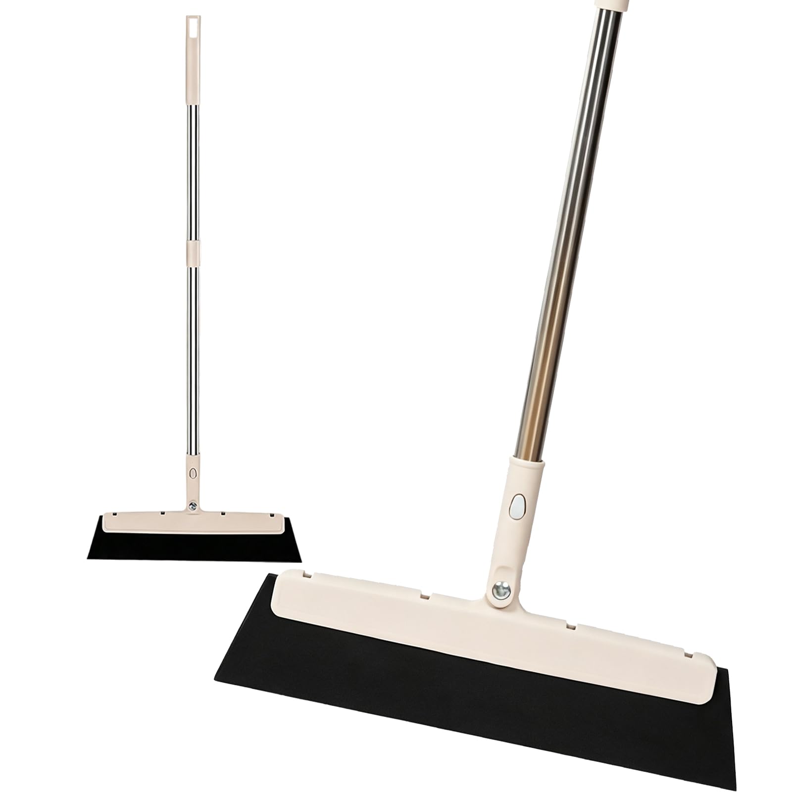 Floor Squeegee with Long Handle, Foam Squeegee Mop for Wet Room, Shower Cleaner Scraper, Floor Sweeper Wiper Broom, Clean Water Pet Hair for Bath Tile Glass Mirror Window