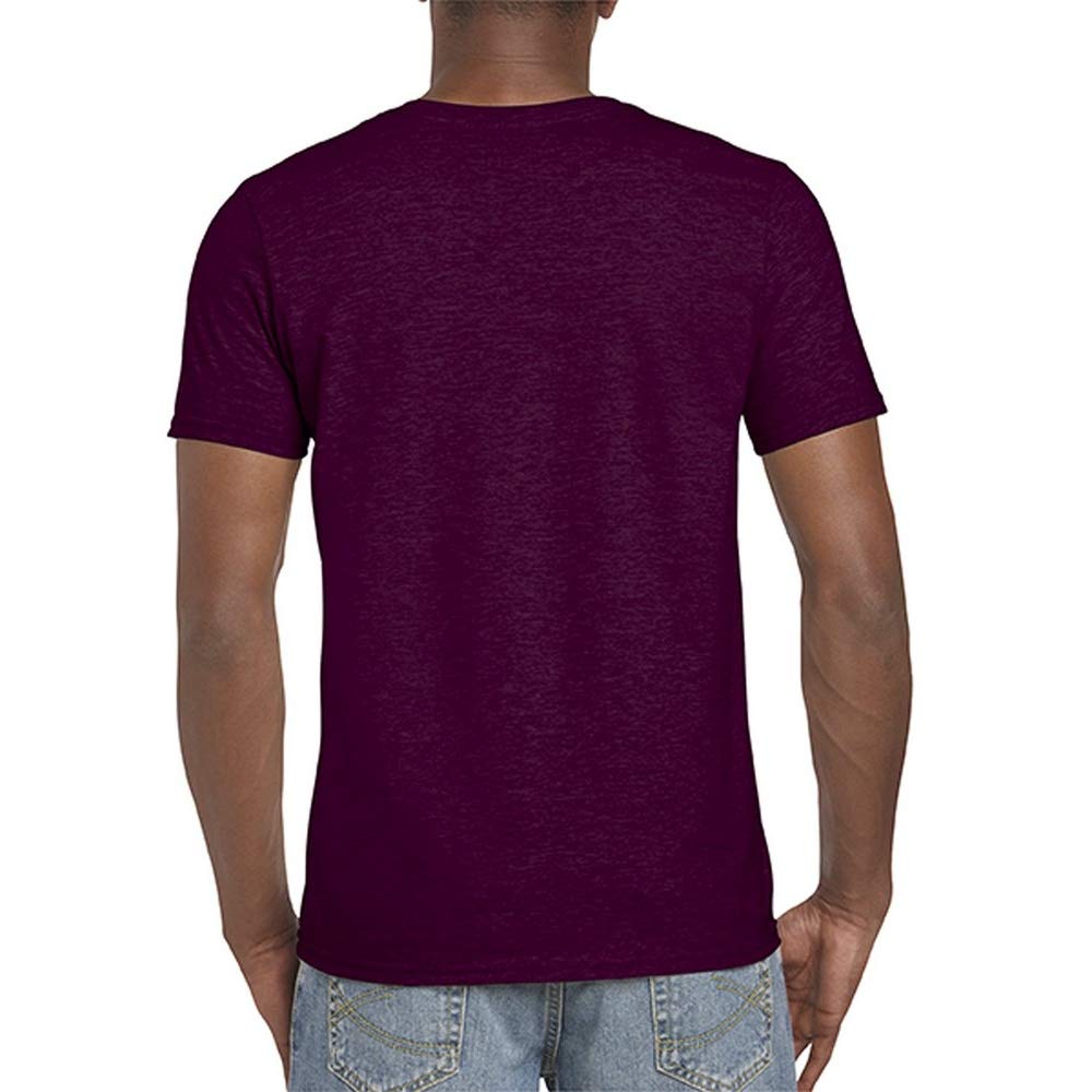 Gildan Men's Maroon Short Sleeve Soft-Style T-Shirt (4Xl) (Maroon)