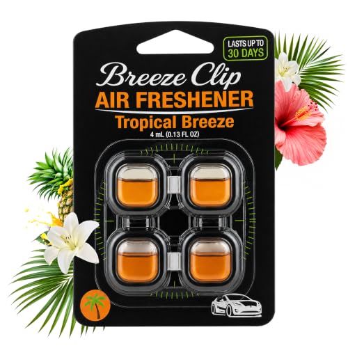 Car Air Freshener Vent Clip, 4 Pack Odor-Fighting Auto Fresheners for Men…