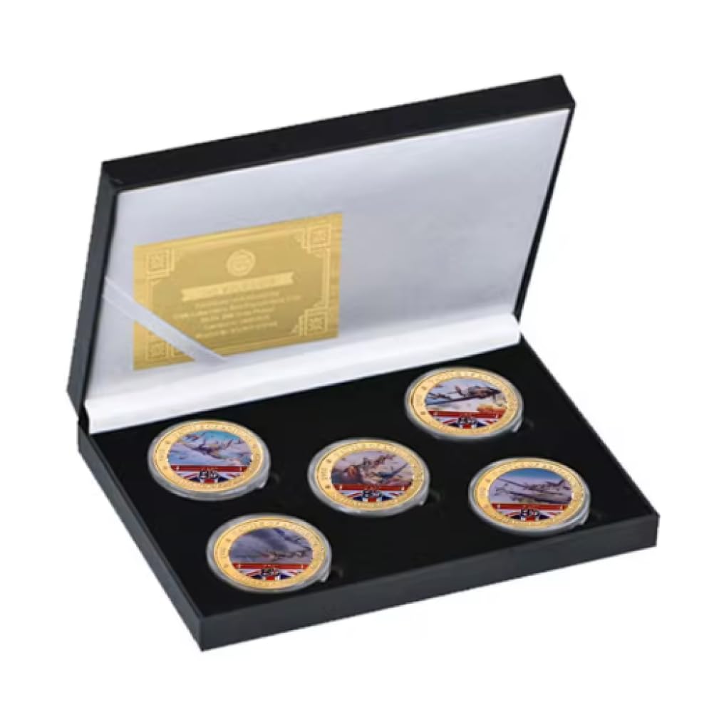 Monedas conmemorativas bañadas en Oro de la Batalla de Gran Bretaña Monedas de desafío Militares del Reino Unido Medalla de Recuerdo del ejército Regalos para Soldados Veteranos