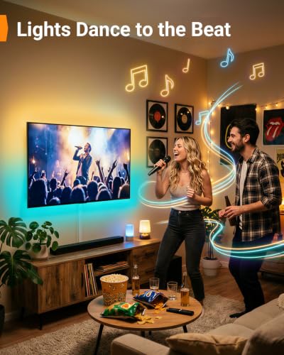 Image of Perlegear No Stud TV Wall Mount with LED Light for 24-65 inch TVs | Studless TV Mount with RGB Light, No Drill, drywall, Easy Install, Low Profile, Max VESA 400x400mm, Holds 100 lbs
