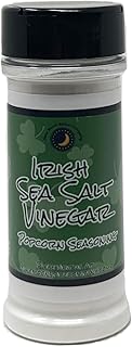 Premium | Irish Sea Salt & Vinegar Popcorn Seasoning | Large Shaker | Calorie Free | Fat Free | Saturated Fat Free | Cholesterol Free | Low Sugar | Crafted in Small Batches | Gourmet Irish Sea Salt & Vinegar Popcorn Seasoning – A Taste of Tradition!