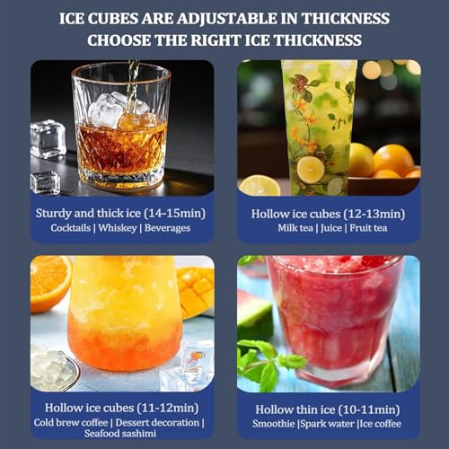 Máquina de hielo para cocina y oficina compacta con pantalla LED ideal para bebidas diarias 7