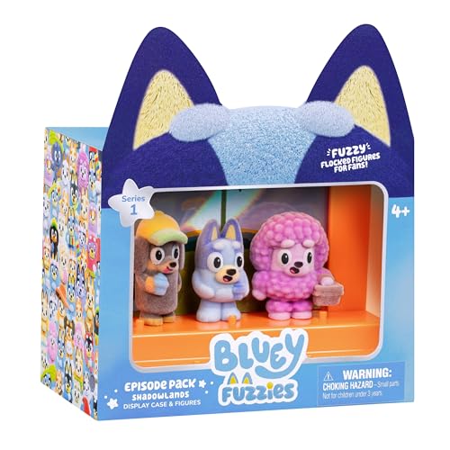 Bluey Fuzzies Episode Pack: Shadowlands. with 3 Specially Flocked Collectible Mini-Figures (Incl. 1 Exclusive), Display Case, Trading Card, and Collector's Guide. 80 to Collect in Series 1! — view 4