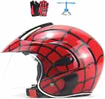 ZJRA Casque Moto Enfant - Casque Demi-Jet - ABS + EPS - Pour Enfants à Partir De 6 Ans - 3 Couleurs