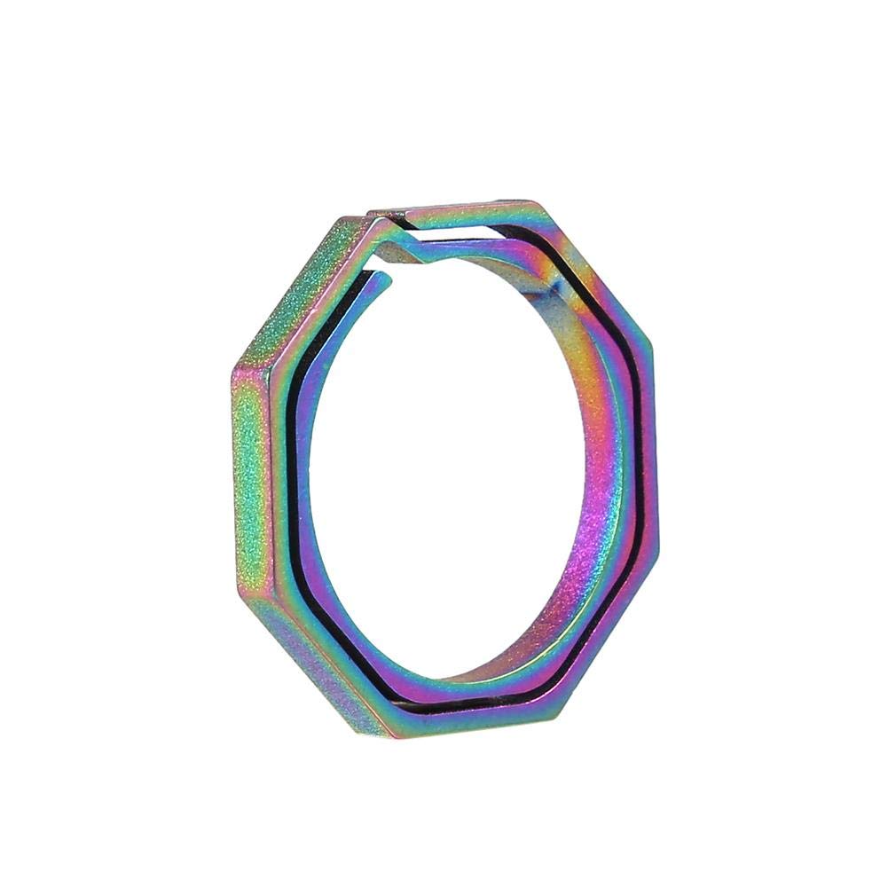 Dioche Key Ring Clip, Alloy Keychain Ring, Super Lightweight Colorful EDC Keychain Pocket Octagonal Ring Keychain for Keys, Buckle, Bags, Purses