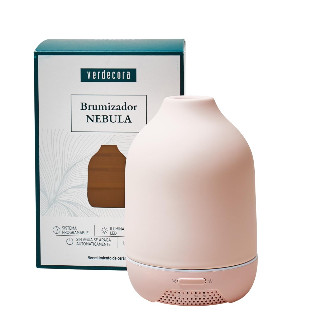 Verdecora Brumizador Nebula Rosa | Difusor de Aromas con Luz LED | Ideal para Aromaterapia y Decoración