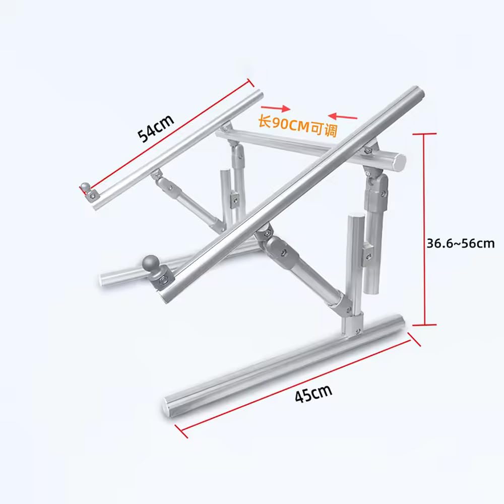 Soporte para punto de cruz, soporte ajustable de aleación de aluminio para punto de cruz y bordado con tensión de trinquete, soporte para bastidor de bordado artístico (70 cm)