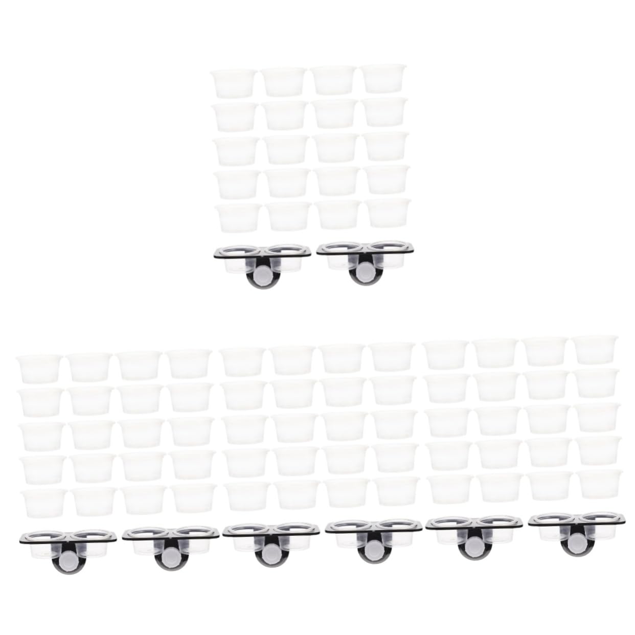 BESPORTBLE 4 Juegos Tazón De Reptil Comida De Gecko Crestado Plato De Agua De Reptil Suministros para Tanques De Reptiles Dispensador De Agua para Reptiles Tanque De Tortuga El Plastico Black