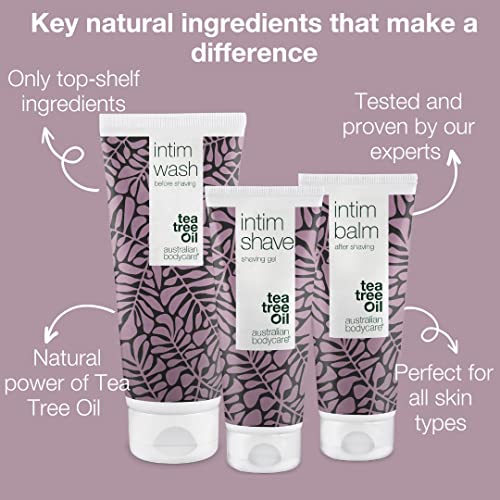 Intimate Shaving KIT â 3 products to get rid of red Bumps, Spots and ingrown Hairs After Shaving. Inside the kit: Intim Wash 200ml, Intim shave 100ml, Intim balm aftershave 100ml | Australian Bodycare - Image 4