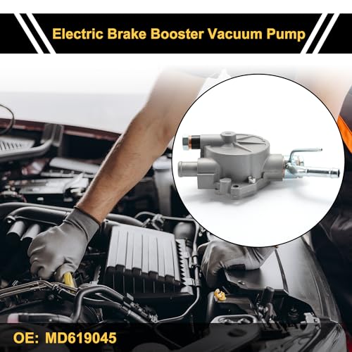 Bomba de vacío para freno No.MD619045 Bomba de vacío de motor para Mitsubishi Delica 1991-2004 Aleación de aluminio tono plateado 1 Pc miniatura 3