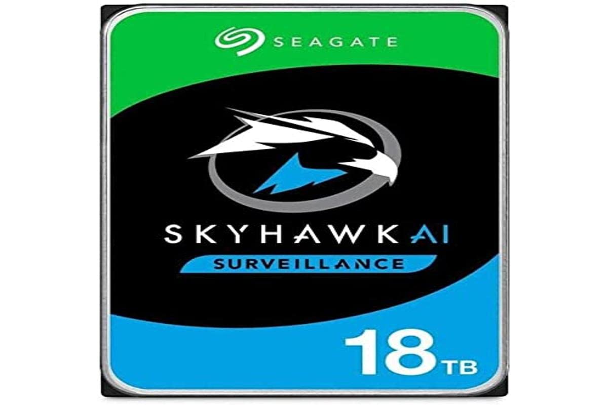 Seagate SkyHawk AI ST18000VE002 - Hard drive - 18 TB - internal - 3.5" - SATA 6Gb/s - buffer: 256 MB - with 3 years Seagate Rescue Data Recovery
