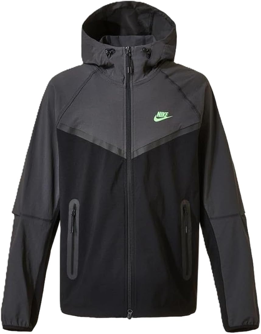 ike HM7152 013 Men's Windrunner Woven Full Zip Jacket, Black