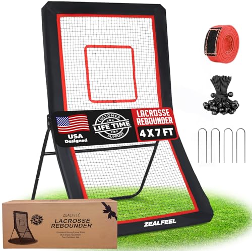 ZEALFEEL Lacrosse Rebounder, 4x7FT Volleyball...