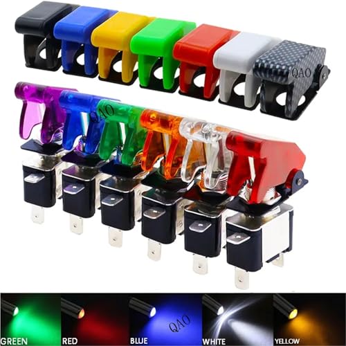 Interruptor led 12v iluminado con cubierta de seguridad para camión 3