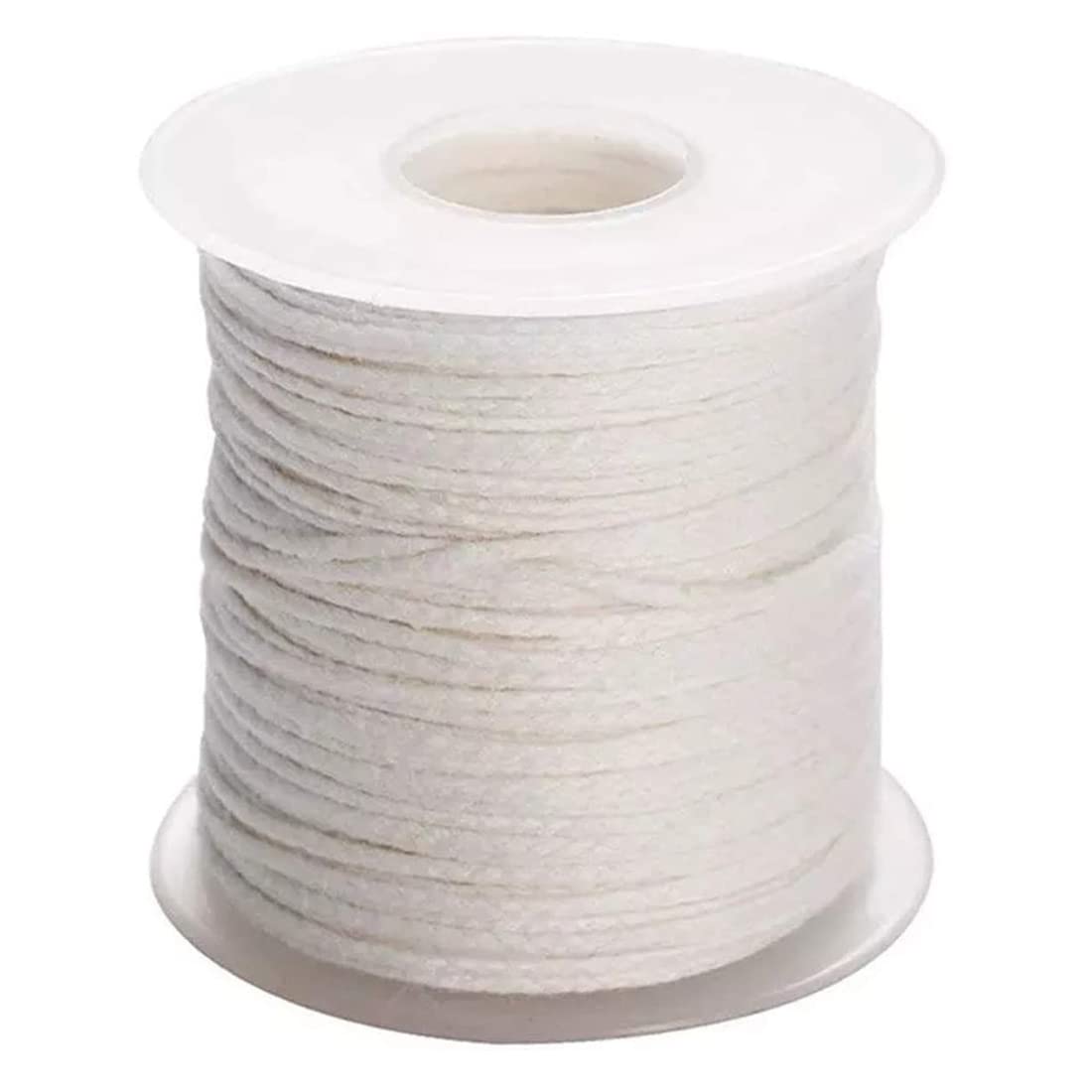 CTRLZS 1 Roll 200Feet/61Meter White Candle Wick Cotton Candle Woven Wick for DIY Candle Making Material Smokeless Wax Core