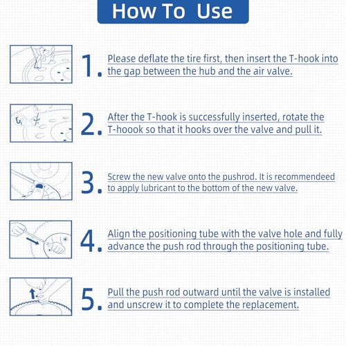 Image of Quick Change Tire Valve Tool Kit, Tire Valve Stem Core Quickly Replacement Tool Kit for Car, ATVs, Trucks,Motorcycles