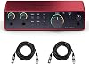 Focusrite Scarlett 2i2 Gen 3 2x2 USB Audio Interface with Headphones and 2 XLR Cables 4 Items