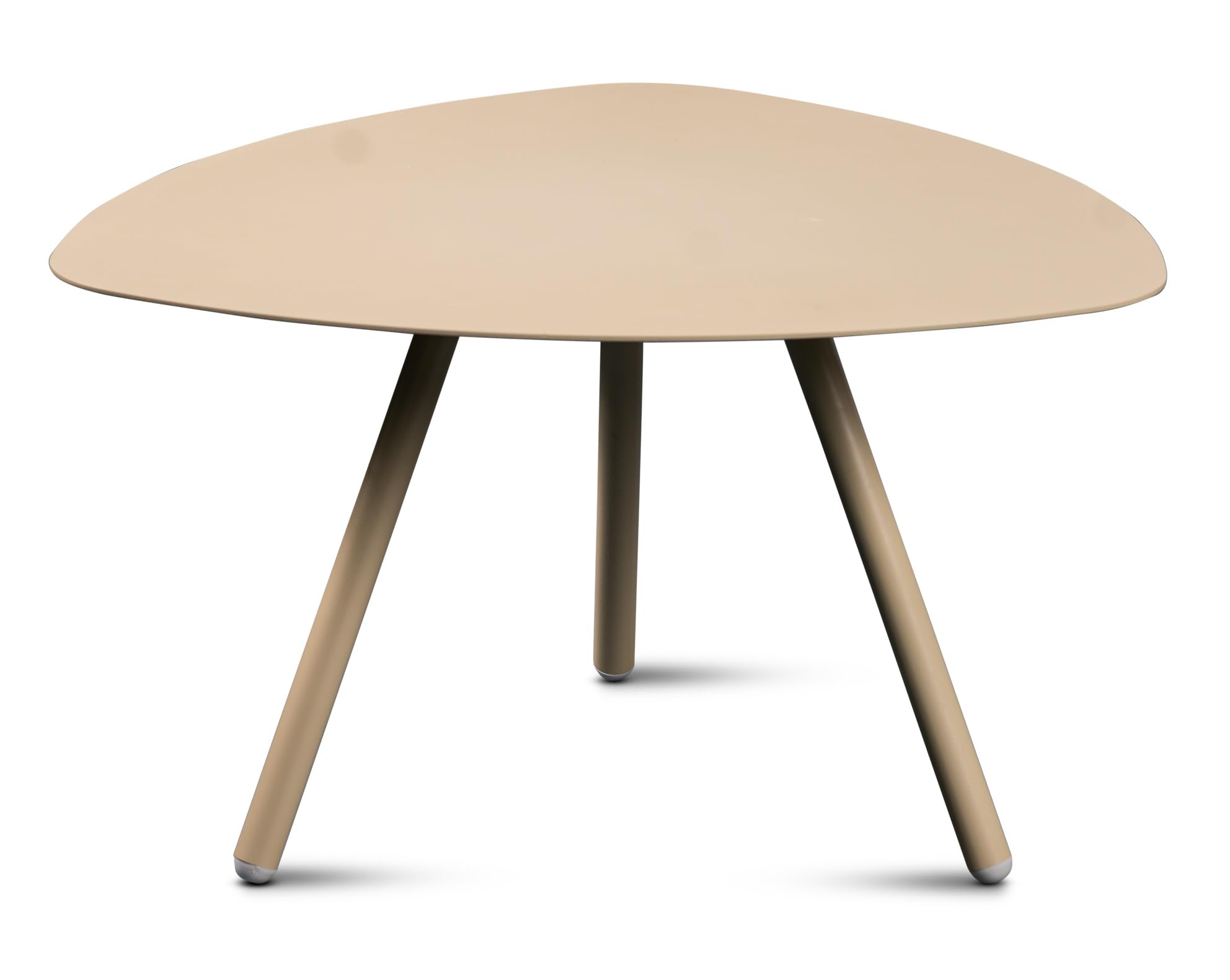 M2 Kollektion Mira 3 – Moderner Couchtisch 60x60x35 cm | Pulverbeschichtetes Metall, Creme weiß | Outdoorfähig, wetterfest & pflegeleicht | Perfekt als Couchtisch, Beistelltisch oder Balkon-Tisch