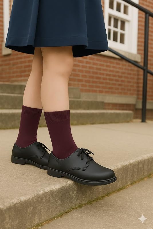 Image of Wens Plain Dark Socks for Girls, Boys, Kids & Men of All Ages (Pack of 3) | Heavy Elastic, Streachable & Comfortable Fit