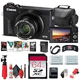 Canon PowerShot G7 X Mark III Digital Camera (Black) (3637C001), 64GB Memory Card, NB13L Battery, Corel Photo Software, Charger, Card Reader, Bag, Flex Tripod + More