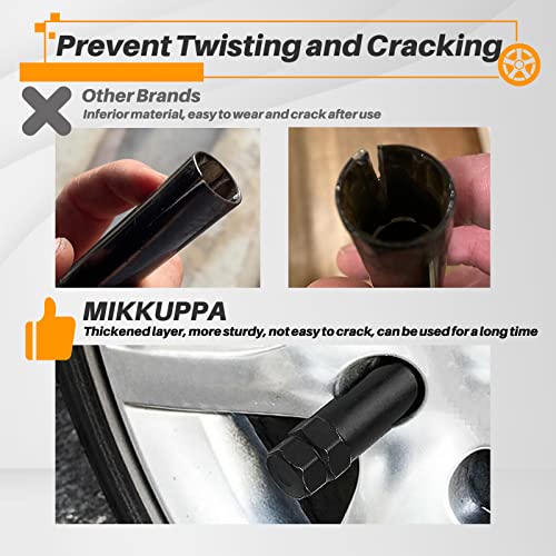 Mikkuppa 2Pcs 6 Point Spline Lug Nuts Socket Key Tool - For 17.6Mm Inner Diameter - Compatible With 17Mm Replacement Spline Socket #TOP2