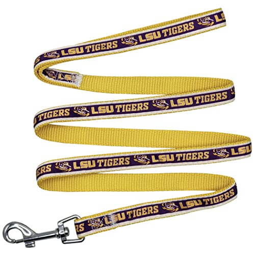 NCAA Pet String, Medium, LSU Tigers, Dog String, Shiny & Colorful String for Dogs & Cats Licensed by The NCAA, New Version