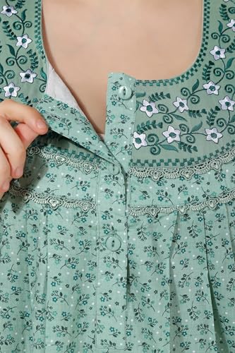 Image of Soulemo Women's Pure Cotton Floor Length Nighty 1690