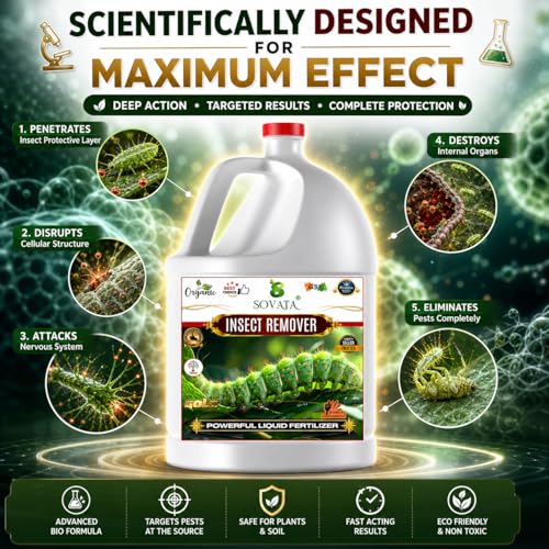 Image of All insects Remover, Essential Organic Powerful Liquid Insecticide for Removing all types of insects and pests from Plants and soil. (100 ml)