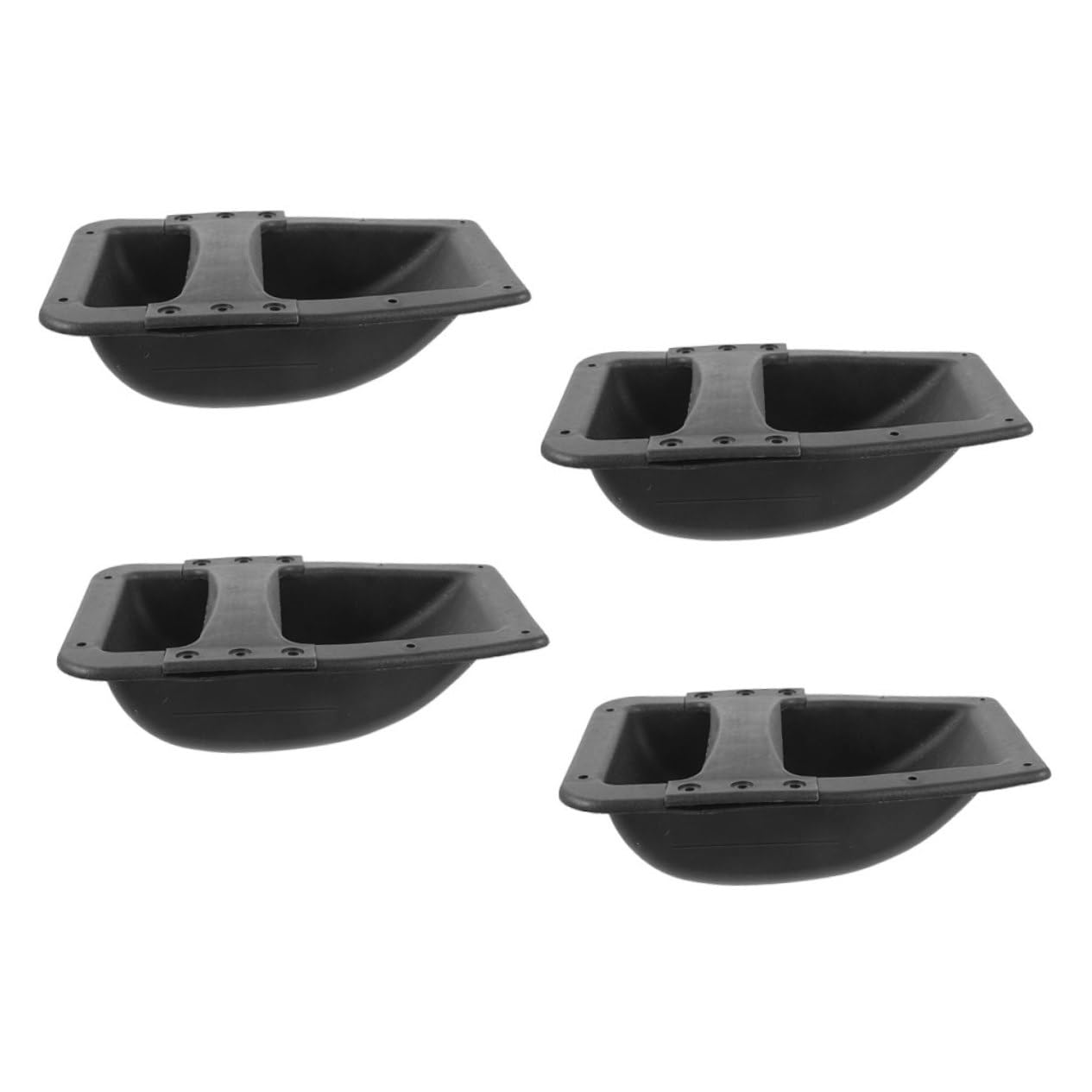 TOYANDONA Maniglia e Forma Semplice in Plastico per Altoparlante 4 Pezzi Nero Pratica e Resistente Design Classico per Sostituzione Maniglia Casse Audio da Palco