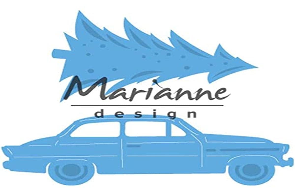 Marianne Design Blue Clair Creatablesdriving Home For Christmas, For Die Cutting And Embossing Paper Crafts,