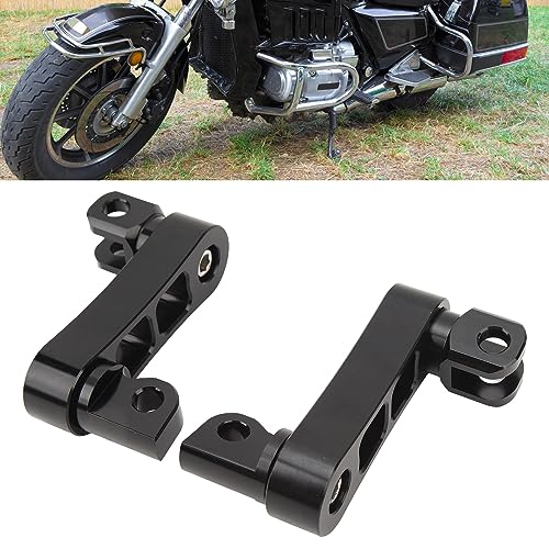 Staffa Estensione Pedane Moto Regolabile 360° Alluminio per con Supporto Male Mount Kit Montaggio Incluso