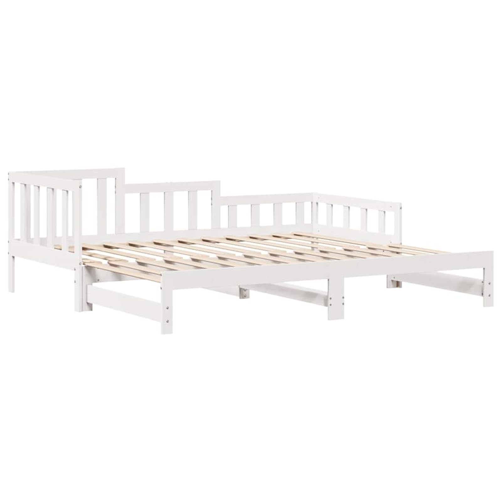 ATOMSTACK MAKER Sofa Cama Plegable 2 en 1 Con Cajones de Almacenamiento, Estructura de Madera Maciza de Pino Blanco, 193,5 x 184 cm (Extendido), Ideal para Salón o Dormitorio de Invitados