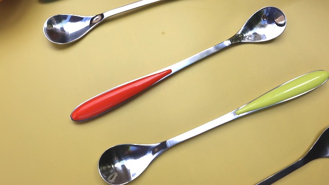 2 Cucchiai Da Gelato In Acciaio Inossidabile - Manico Lungo, Levigatura A Specchio, Colori Assortiti - Foto 8