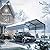 PHI VILLA 10 x 15 ft Heavy Duty Carport with Galvanized Steel Roof, Sturdy Metal Carport for Cars, Boats, and Tractors
