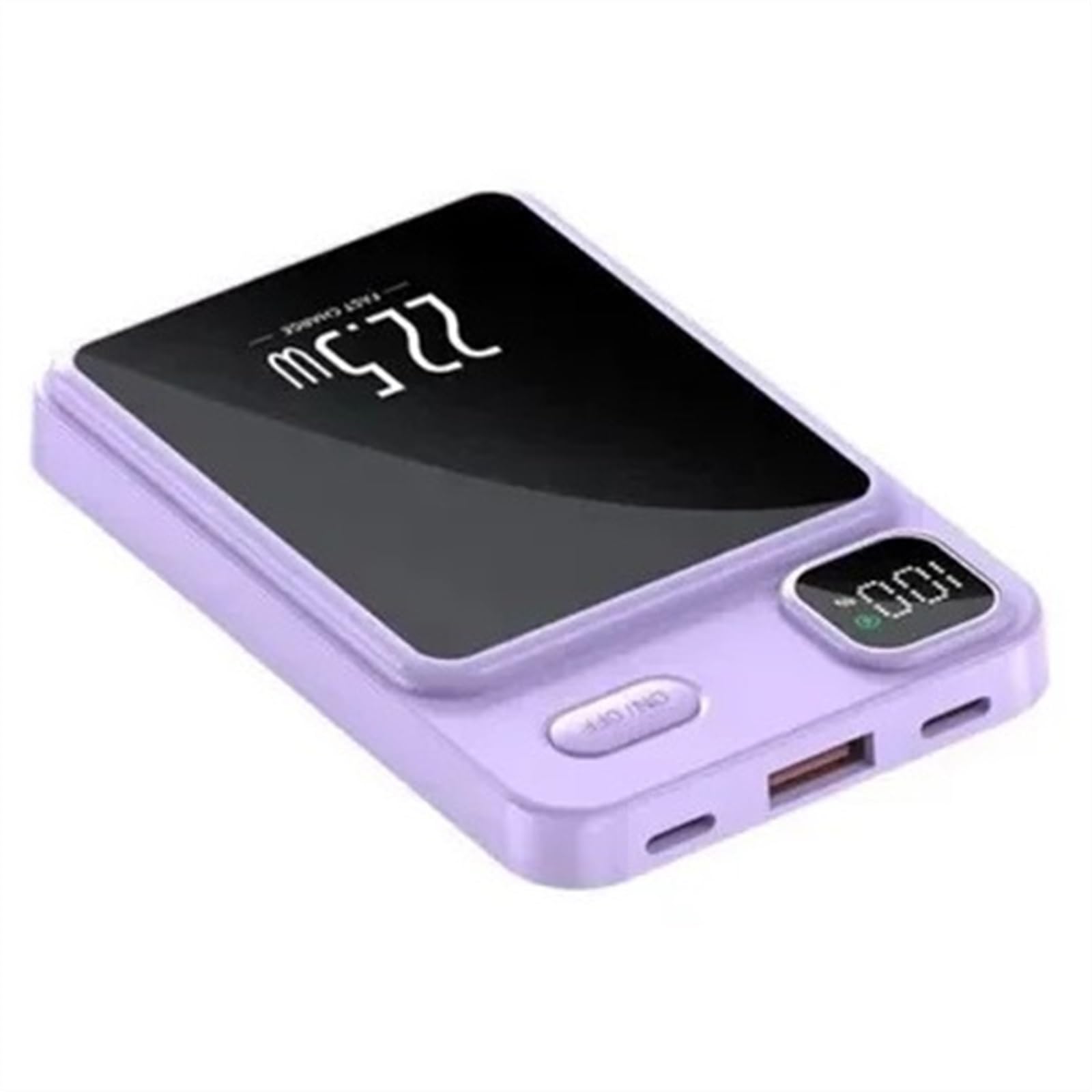 Charge sans Fil Portative Magnétique De Banque De Puissance 20000mAh Chargeant Rapidement La Grande Capacité (Size : 20000mAh, Color : Purple)