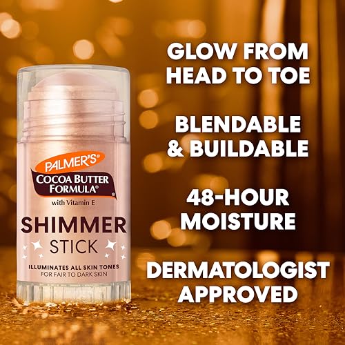 Palmer's Body Shimmer Stick, Cocoa Butter Formula with Vitamin E (1 Oz) - image 4