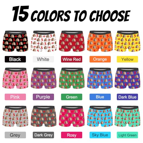 Custom Boxers Underwear for Men Personalized Boxers with Face on Them Customized Valentines Day Birthday Gift for Boyfriend3
