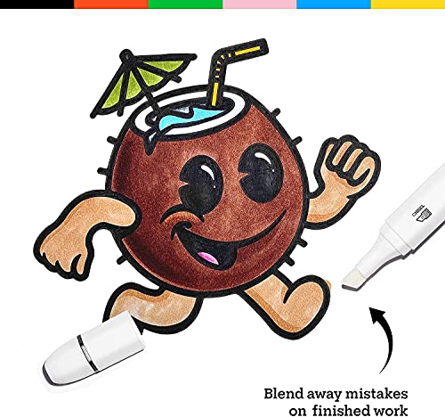 Art-N-Fly Alcohol Colorless Blender Marker Dual Tip Pack Of 3 - Colorless Marker Blender With Japanese Ink & Brush Tip - Clear Blending Pen For Art Illustration, Portrait, Sketching, Drawing #TOP4