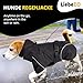 LiebeDD Hunderegenmantel Wasserdicht Regenjacke Hund mit Geschirrloch, Reflektierende Regencape Hund Verstellbarer Hunde Regenmantel für Mittelgross und Kleine Hunde wie Dackel (Schwarz 3XL 41cm)