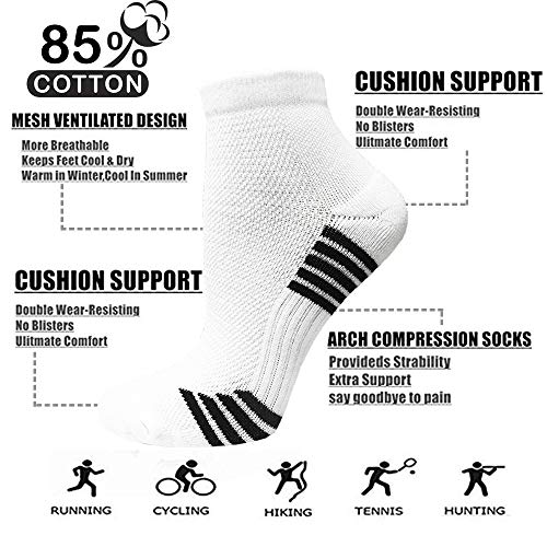 Image of Sooverki Copper Compression Socks Women and Men 6 Pairs - Circulation Arch Support Plantar Fasciitis Running Ankle Socks