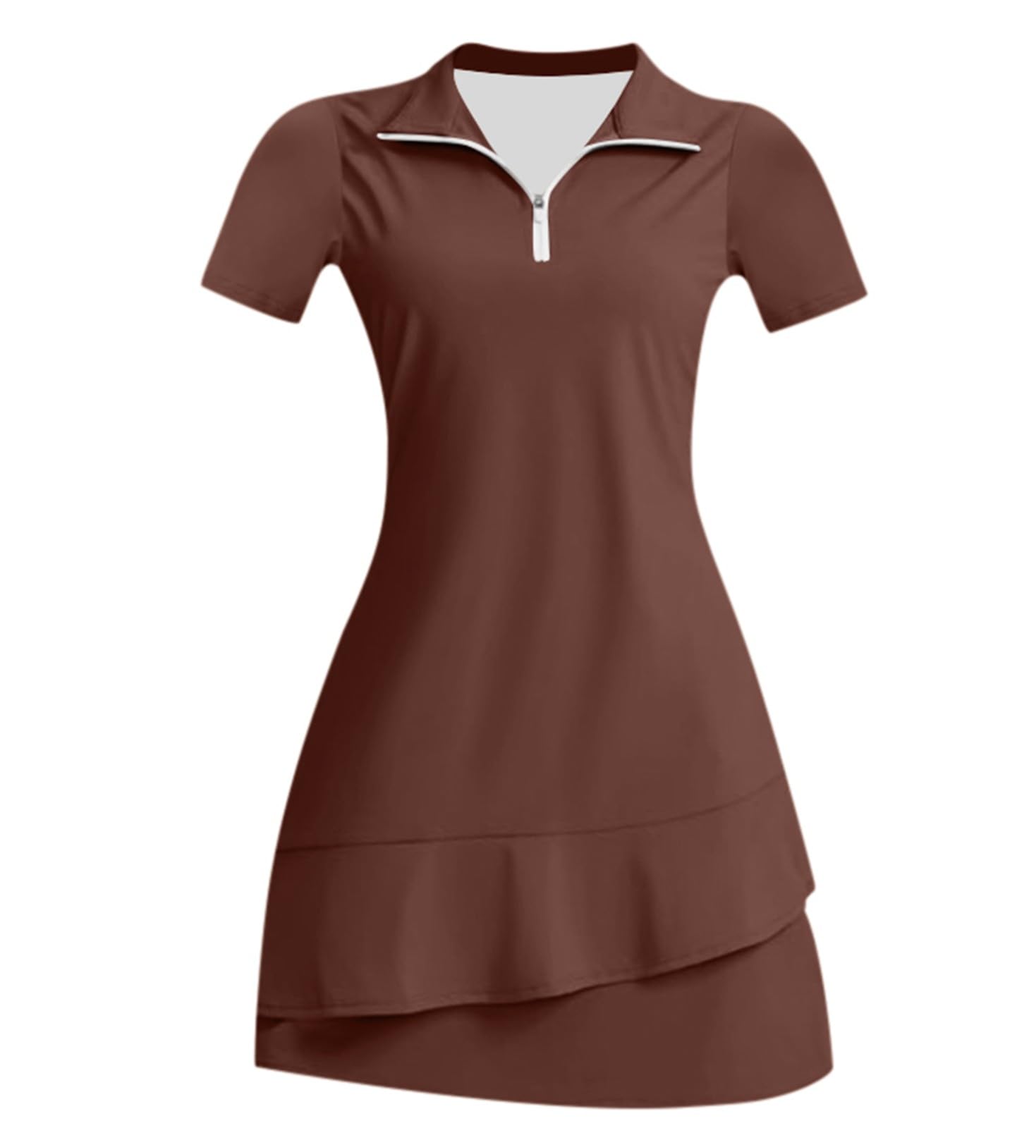 Tuta sportiva da donna alla moda con maniche corte e gonna corta, materiale traspirante per fitness e tempo libero, adatta per allenamento, jogging e vita quotidiana