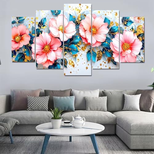 Broderie Diamant Fleur Anti-Stress | Mefooge Rose Diamant Painting Adulte 100x60 - 2