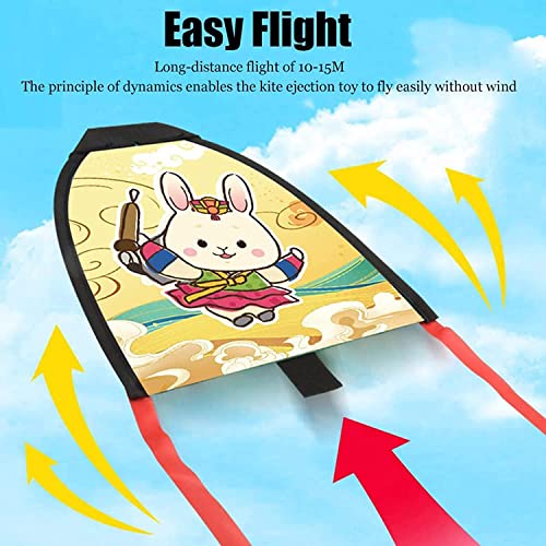 Kite Launcher Toys 2023 New Launcher Ejection Kite Beach Toy Set, Outdoor Beach Kite Toy For Water Game And Party Favors Kids Birthday Gift For 3+ Years Old Kids (Blue, With 2 Random Kites) #TOP2