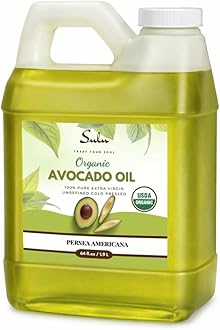 4 LBS/64 FL.OZ Certified Organic Unrefined Extra Virgin Raw Avocado Oil