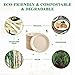 Vplus 150 Pack Paper Plates 9 inch 100% Compostable, Heavy-Duty Disposable Paper Plates Bagasse Natural Biodegradable Eco-Friendly Sugarcane 5