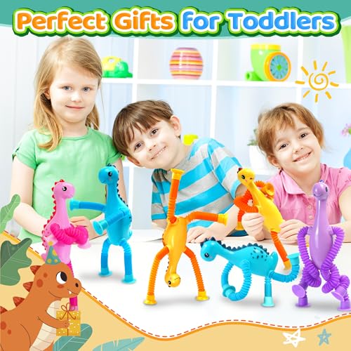 image for CHESLICR 4Pcs Dinosaur Airplane Travel Toys Easter Basket Gifts for To